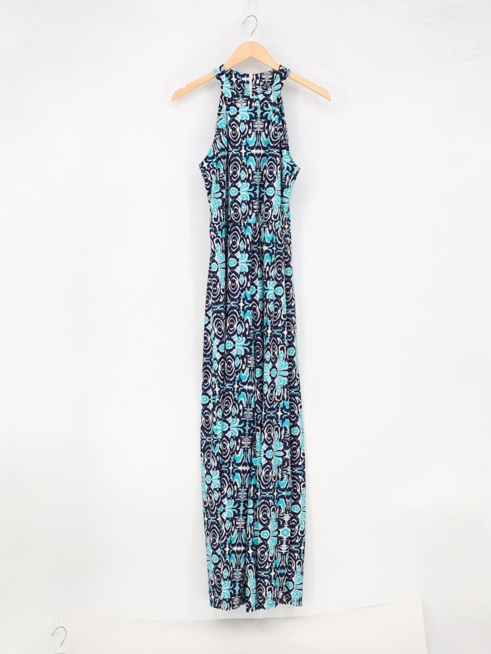 JUDE CONNALLY Smooth Stretch Geometric Halter Jumpsuit Size M